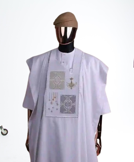 white brocade agbada