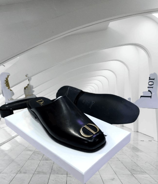 fashion skin leather half shoe